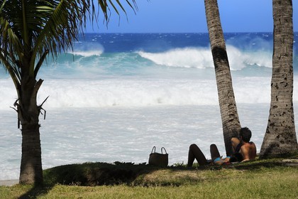 France, île de la Réunion, la côte sud, plage de Grand-Anse