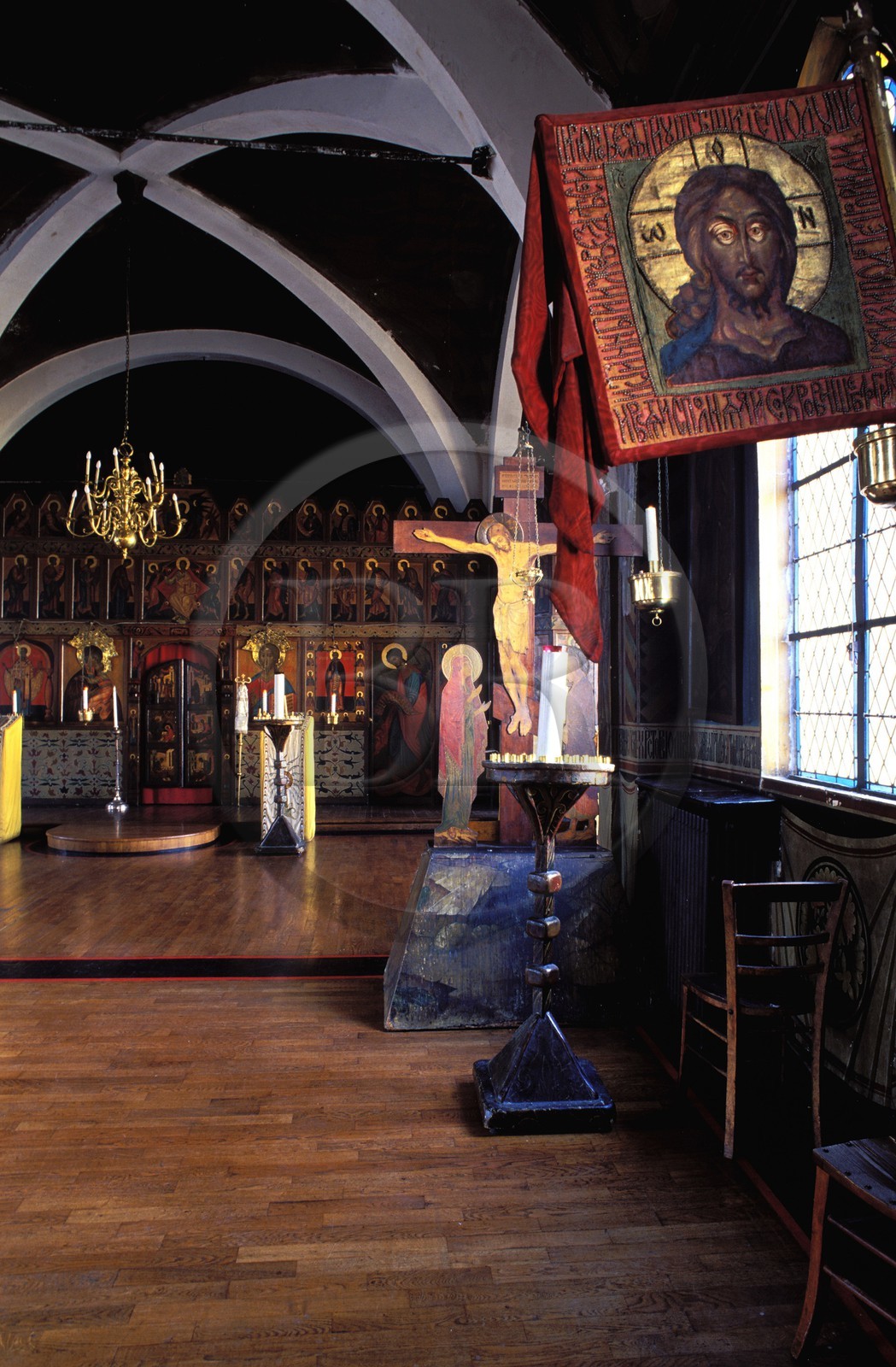 France, Paris 19ème (75), église orthodoxe russe Saint Serge rue de Crimée