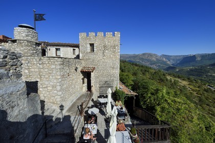 France, Var (83), Parc Naturel Régional du Verdon, village de Trigance, l'Hotel Chateau de Trigance