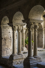 France, Bouches-du-Rhône (13), Parc Naturel Régional des Alpilles, Saint-Rémy-de-Provence, monastère Saint-Paul-de-Mausole, où Van Gogh fût interné en 1889-1890, le cloitre roman du 11e et 12e siècle