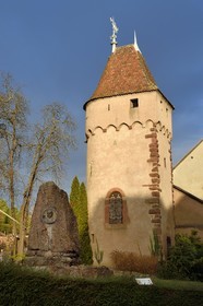 France, Bas-Rhin (67), Obernai, la tour Freppel, ancienne tour des remparts
