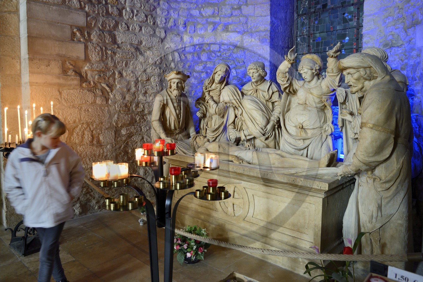 France, Marne, Reims, Saint Remi Basilica listed as World Heritage by UNESCO, the Entombment of Christ (1531)