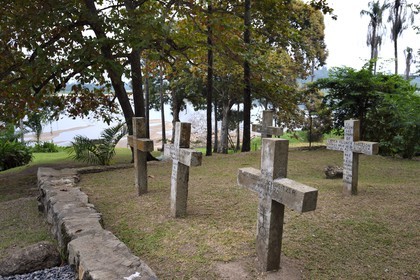 Gabon, Province du Moyen-Ogooué, Lambaréné, Hopital Albert Schweitzer, tombe d'Albert Schweitzer