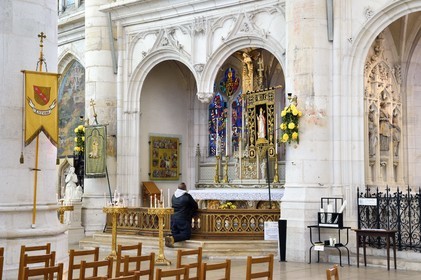 France, Meurthe-et-Moselle (54), Saint-Nicolas-de-Port, basilique de Saint Nicolas, chapelle Saint Nicolas avec sa représentation