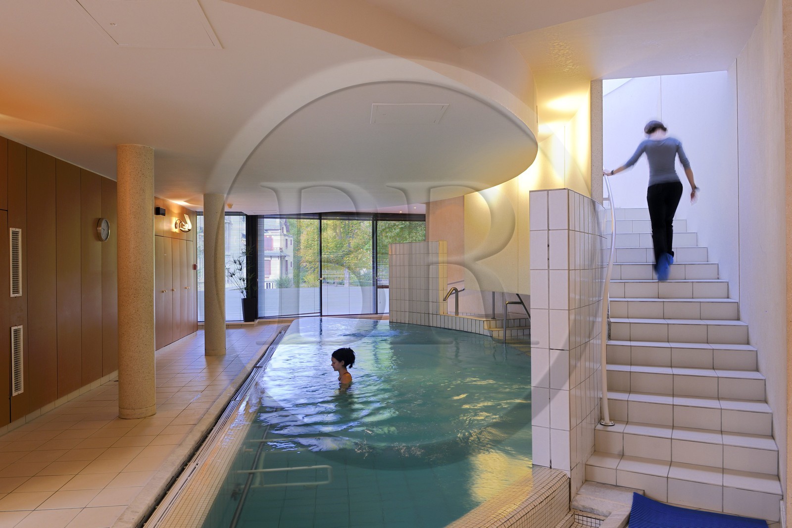 France, Vosges (88), Station thermale de Vittel, piscine du Vittel Thermal Spa