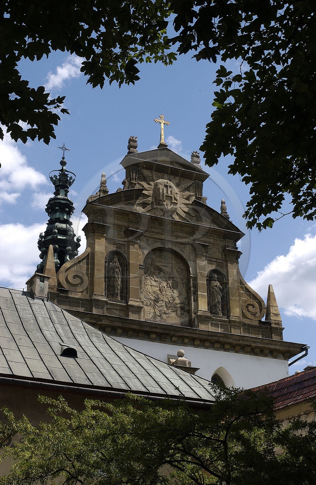 Poland, Lesser Poland, baroque church of the strengthened monastery of Stary Sacz