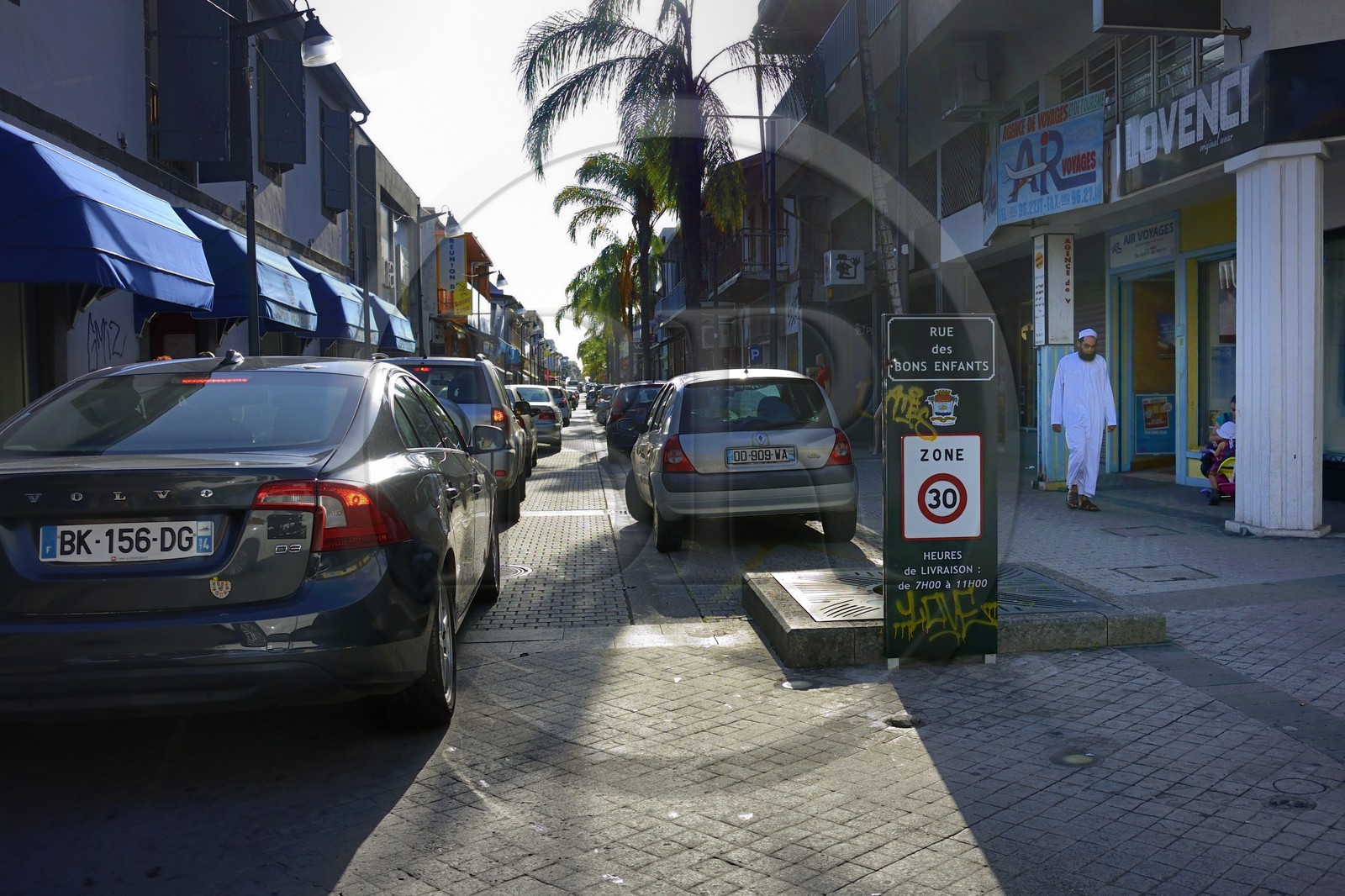France, Ile de la Réunion, Saint-Pierre, rue des Bons-Enfants
