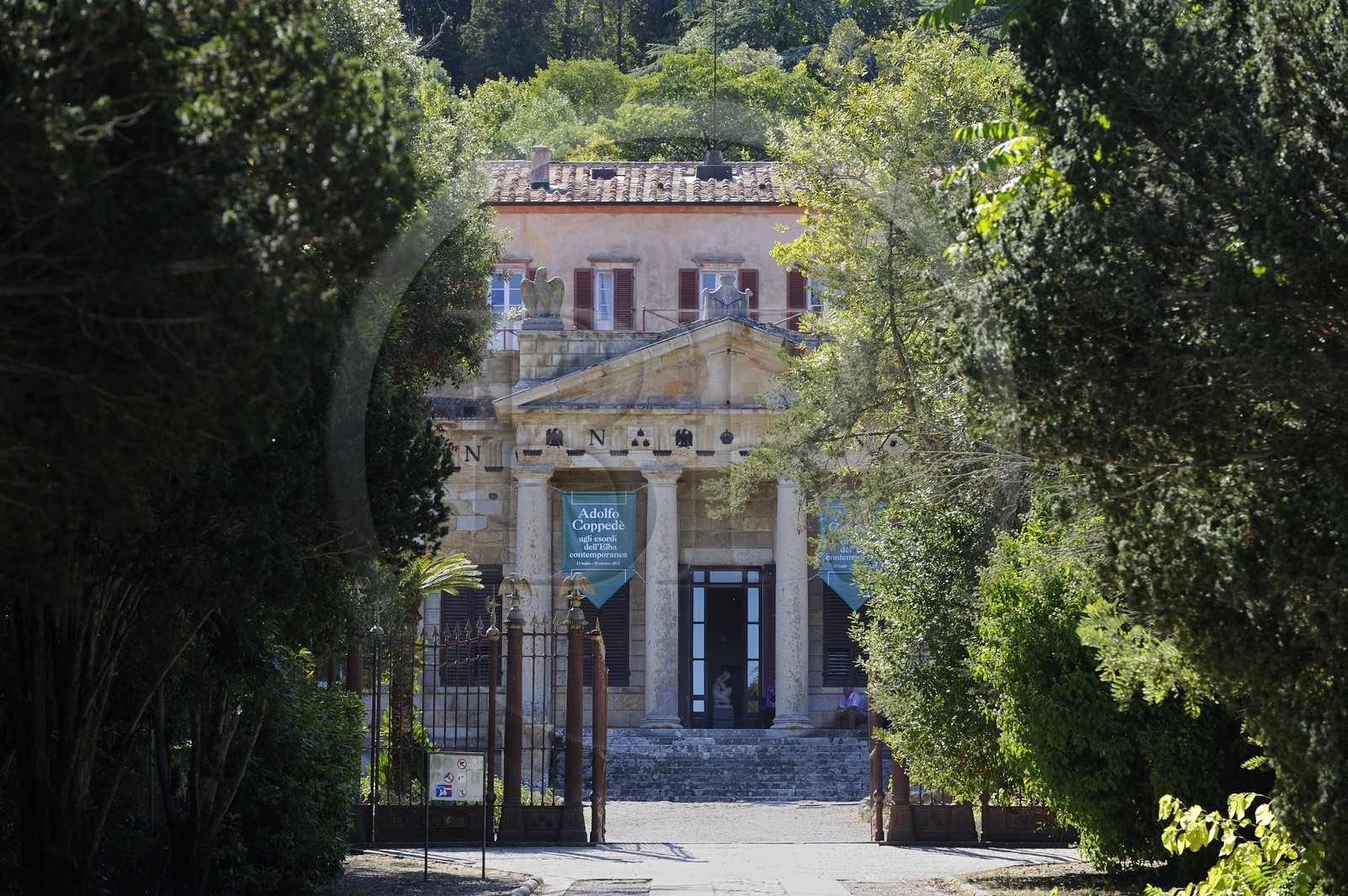 Italy, Tuscany, Elba Island, San Martino, the Villa Napoleonica bought by Napoleon 1st during his exile overlooking the gallery built in 1851 by the Russian prince Alexander Demidoff