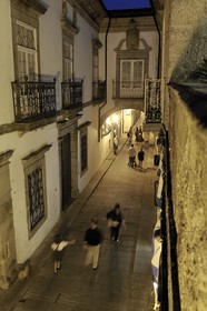 Portugal, Minho region, Guimaraes, town listed as World Heritage by UNESCO, Santa Maria street the oldest of the city