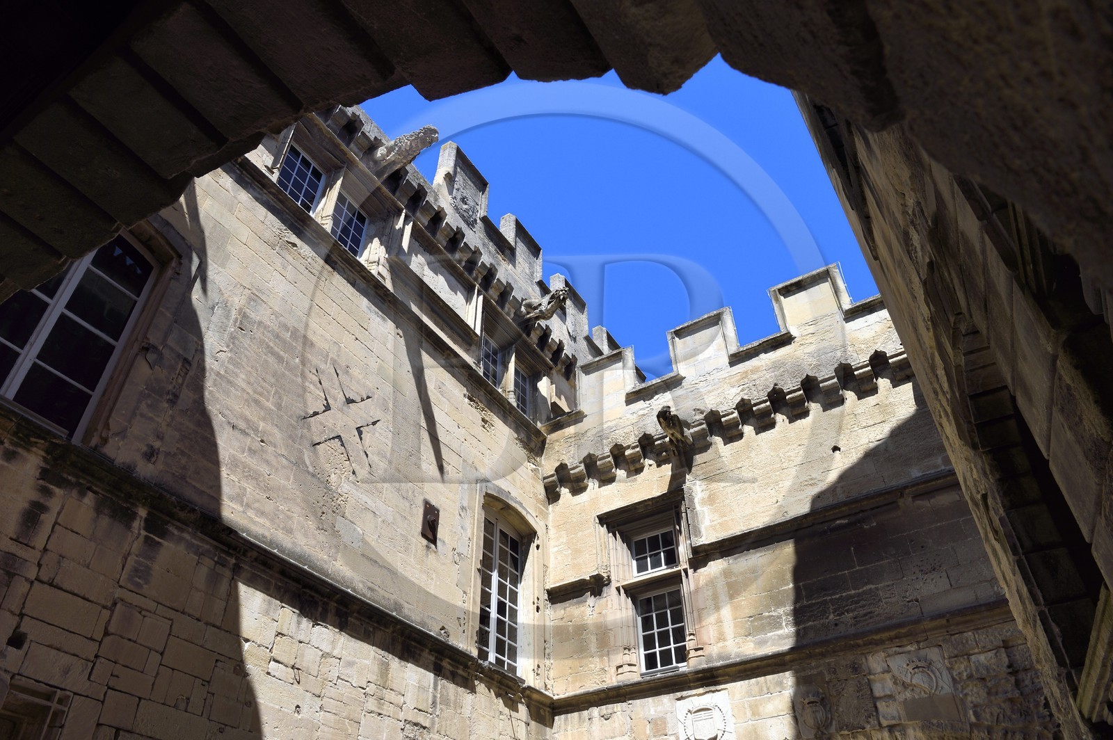 France, Bouches-du-Rhône (13), Arles, Musée Réattu (Mention Obligatoire), cour intérieure