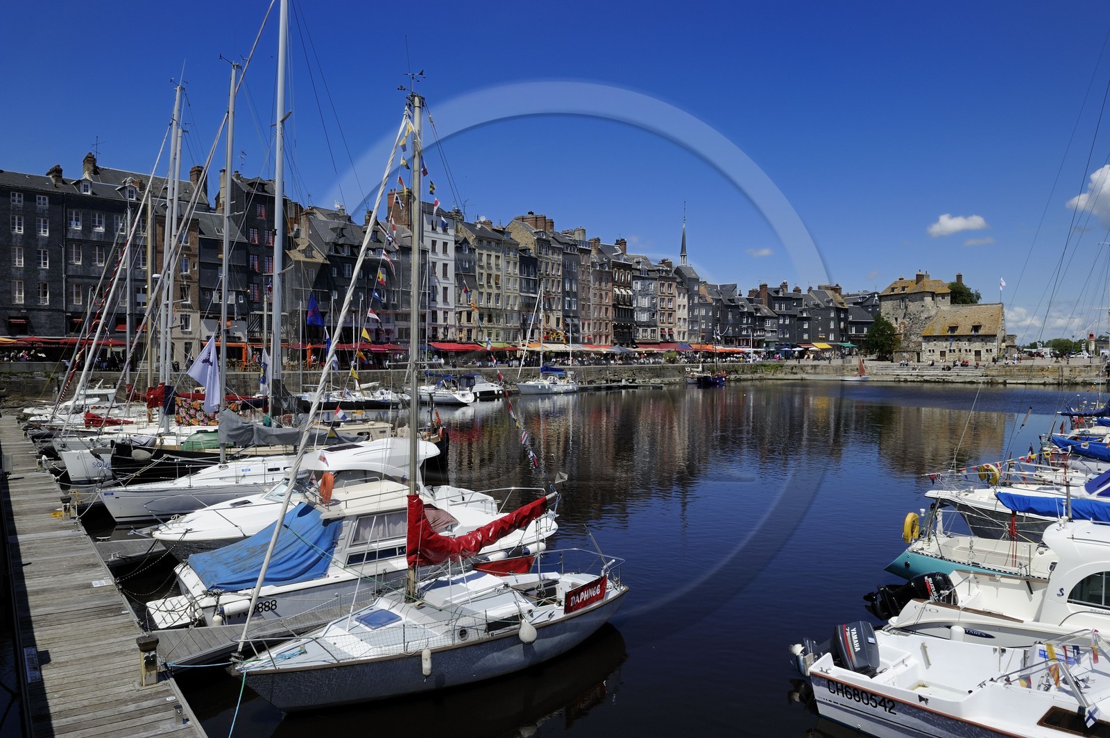 France, Calvados, Honfleur, the Vieux-Bassin (Old Basin), Sainte Catherine quay