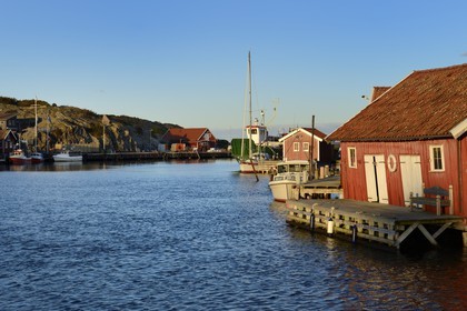 Suède, Västra Götaland, Iles Koster, le detroit de Koster à Langagarde