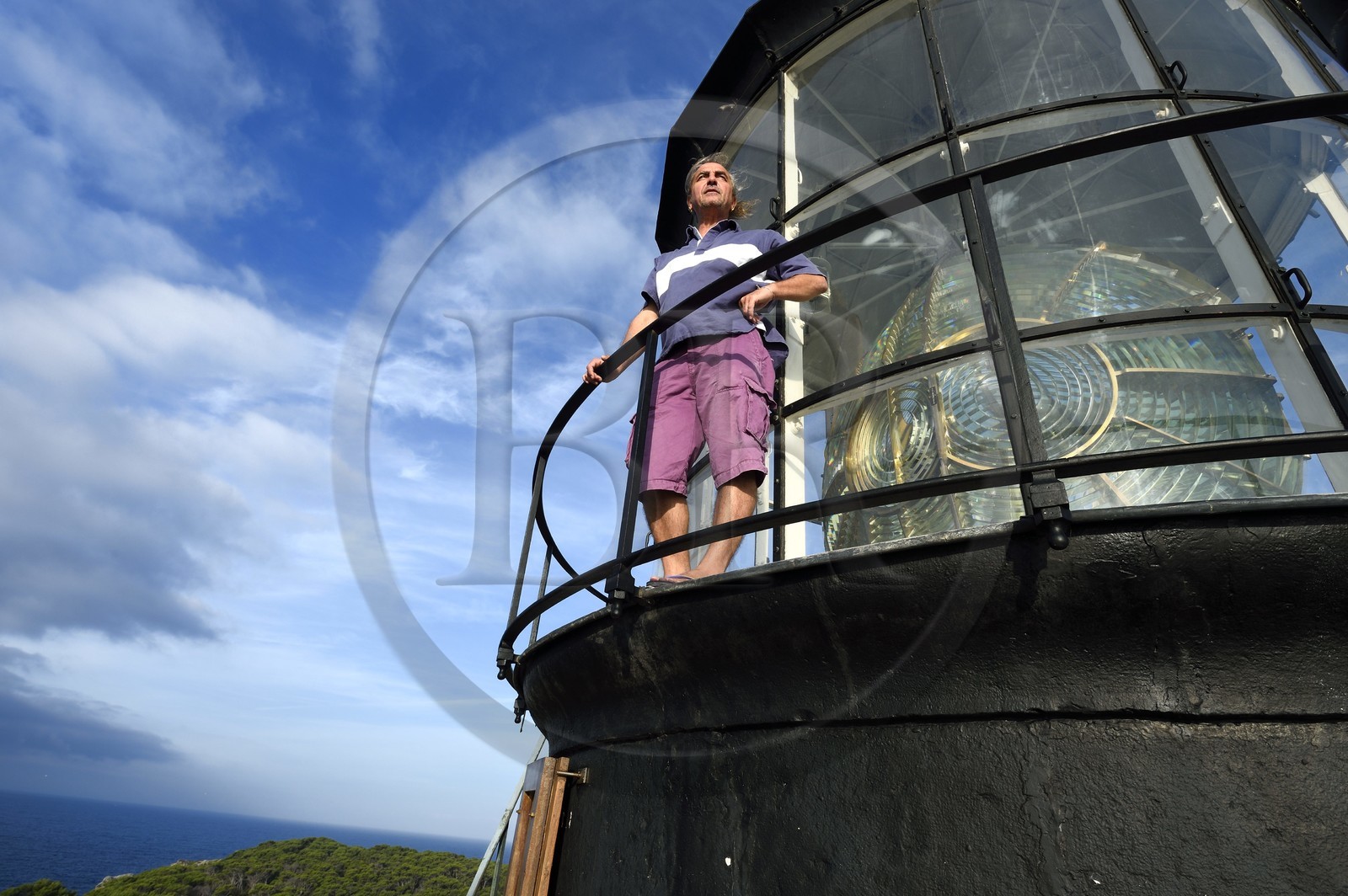 France, Var (83), Iles d'Hyères, parc national de Port Cros, Ile de Porquerolles, le phare de Porquerolles