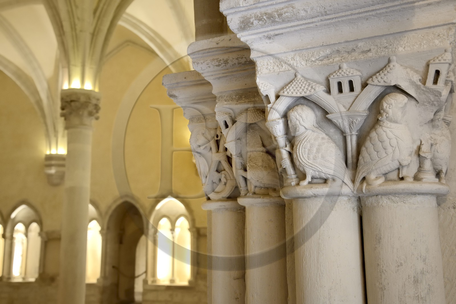 France, Marne (51), Reims, musée Saint-Remi dans l'ancienne abbaye royale Saint-Remi, la salle capitulaire, classée Patrimoine Mondial de l'UNESCO