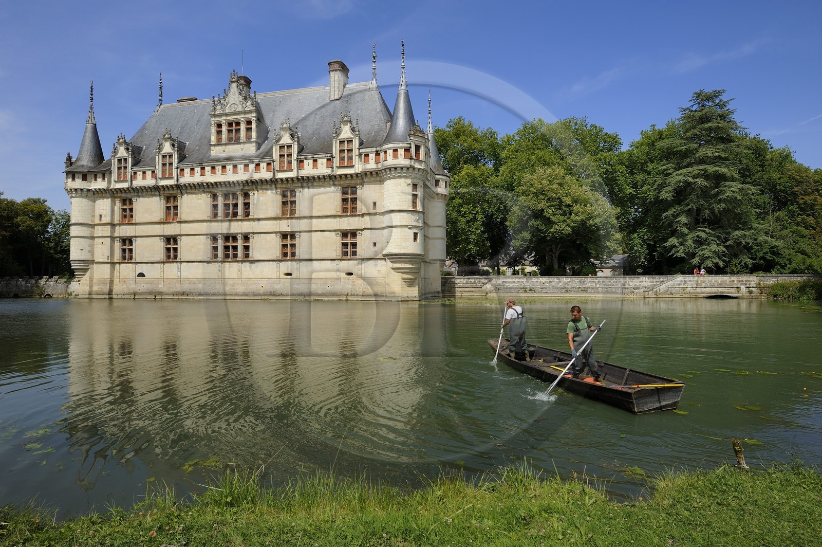 France, Indre-et-Loire (37), Vallée de la Loire classée Patrimoine Mondial de l' UNESCO, château d' Azay-le-Rideau
