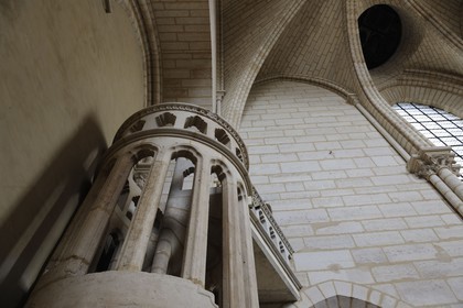 France, Paris (75), île de la Cité, la cathédrale Notre-Dame, salle des facteurs d'orgues dans la tour sud