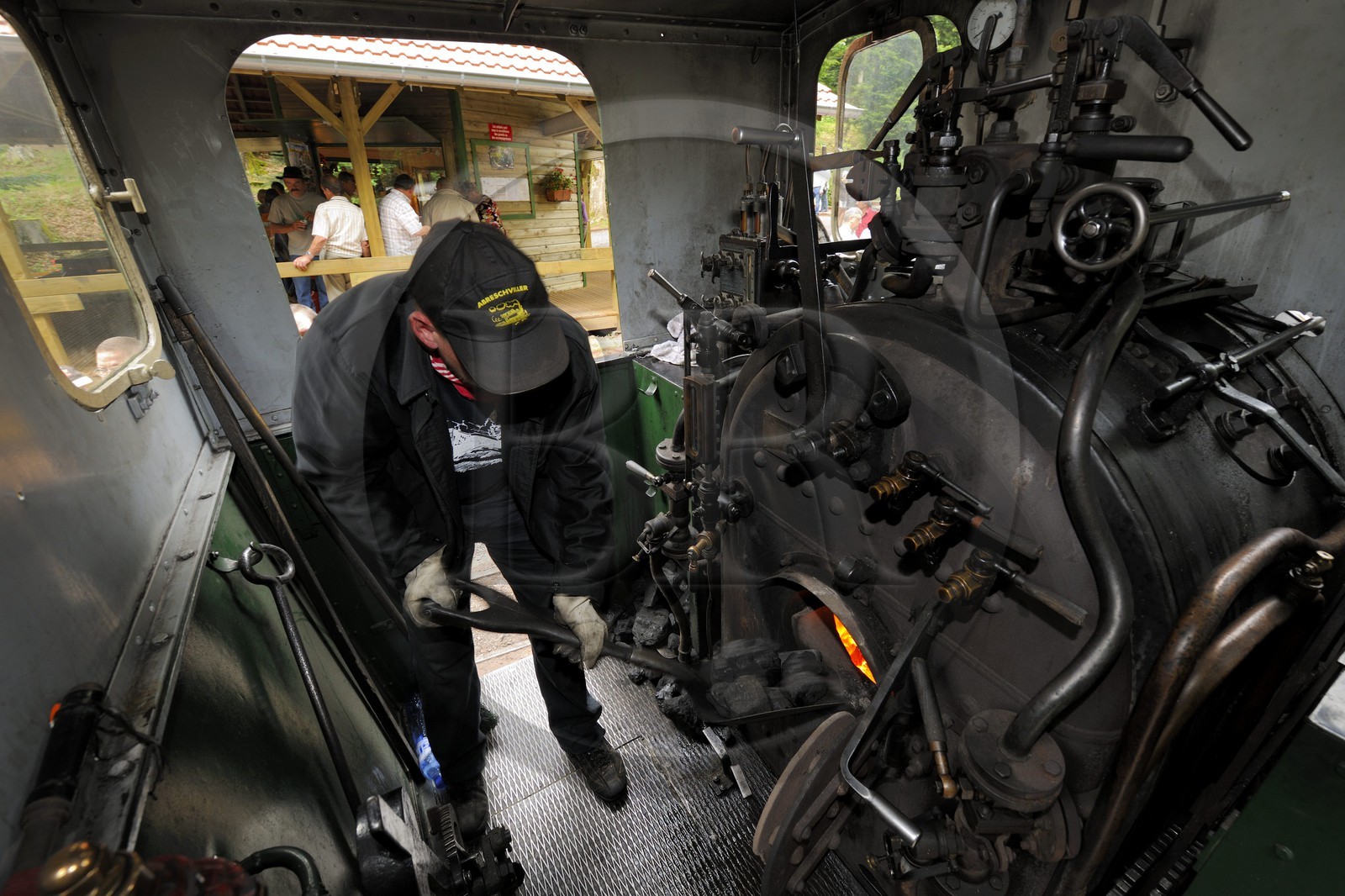 France, Moselle (57), Abreschviller, le petit train anciennement train forestier, Locomotive 02 + 20 T Mallet N°476, construite par la Maschinenfabrik Heilbronn en 1906 pour le réseau (exemplaire unique)