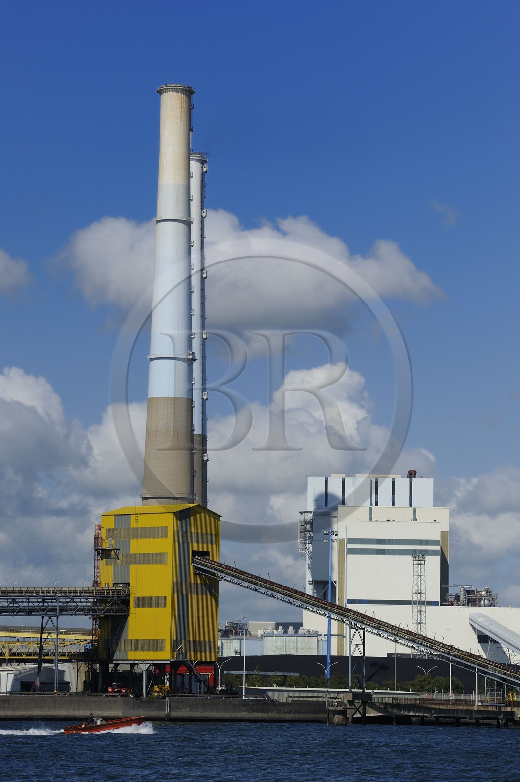 France, Seine-Maritime (76), Le Havre, le port de commerce, Centrale thermique EDF