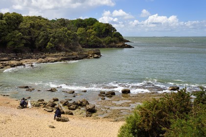 France, Charente-Maritime (17), Ile d'Aix, la crique de la plage des Sables d’Or