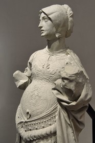 France, Meuse (55), Saint-Mihiel, musée d'Art Sacré, statue de Sainte Elisabeth attribuée au sculpteur Ligier Richier (XVIème siècle)