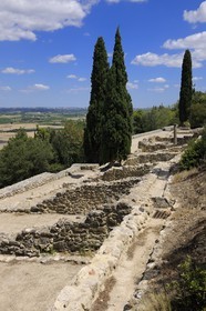 France, Herault, Nissan-lez-Enserune, the Oppidum d'Enserune is an ancient hill-town between the sixth century BC and first century AD, silos that have been used for storing food