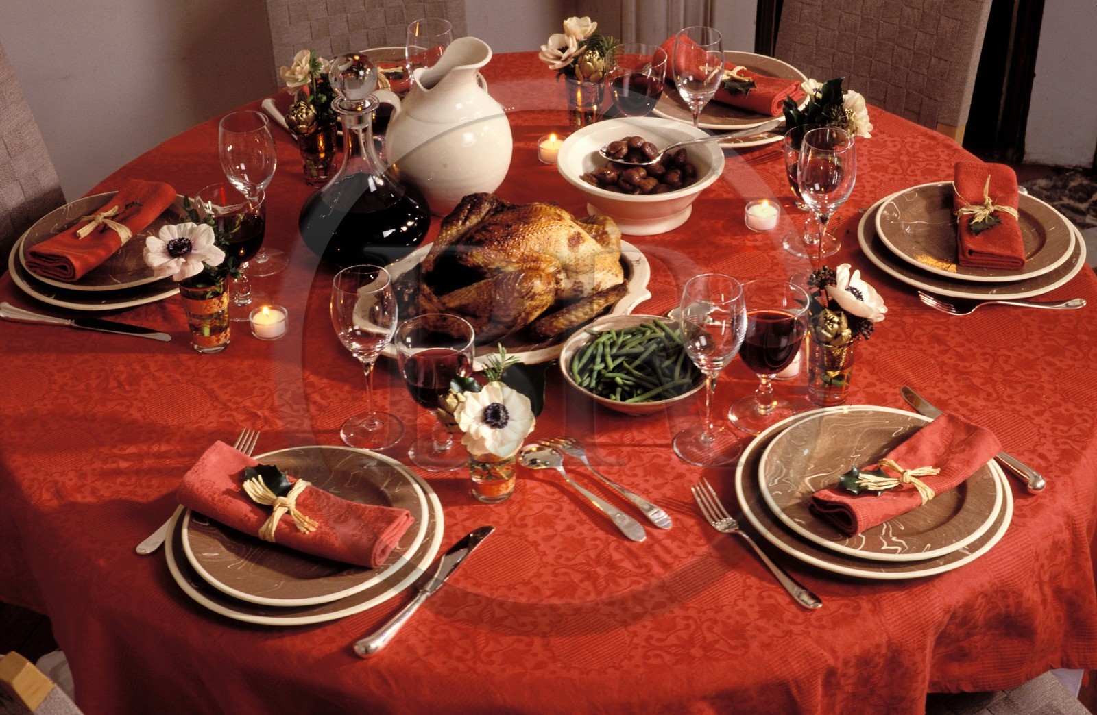 France, une table de fête à Noël