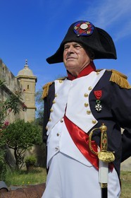 Italie, Toscane, l’Ile d’Elbe, Portoferraio, dans la peau de Napoleon, tous les ans début mai on fête l’arrivée de Napoléon avec une reconstitution