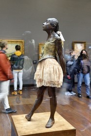 France, Paris, Orsay museum, Little fourteen-year-old dancer also known as Large Dressed Dancer (1878-1881) by Edgar Degas
