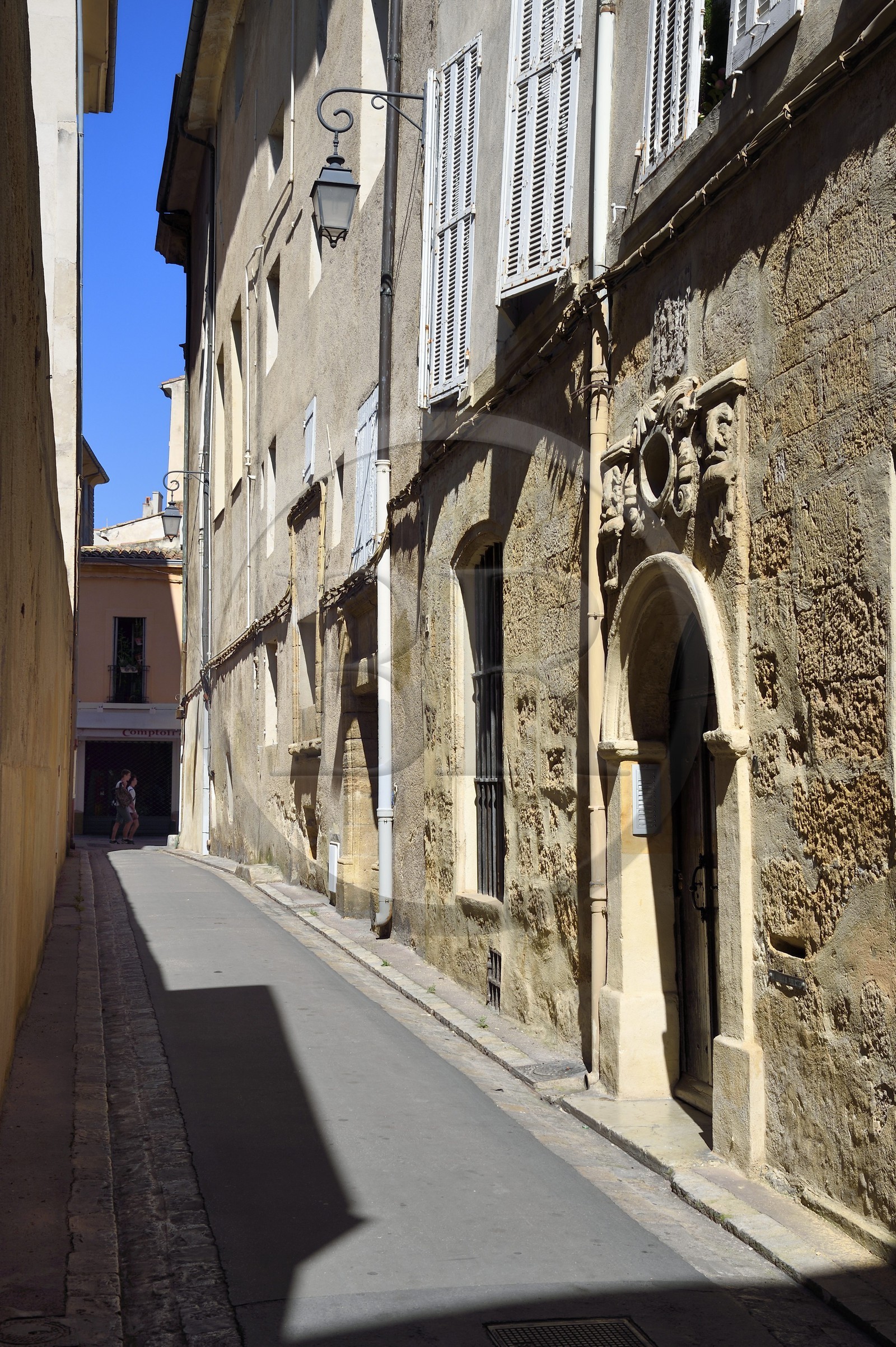 France, Bouches-du-Rhône (13), Aix en Provence, Hotel Borrilli reconstruit en 1606 dans la rue des Bremondi