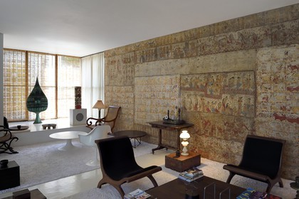 Sri Lanka, Western Province, Colombo District, Colombo, Lunuganga Estate, house of architect Geoffrey Bawa, the living room