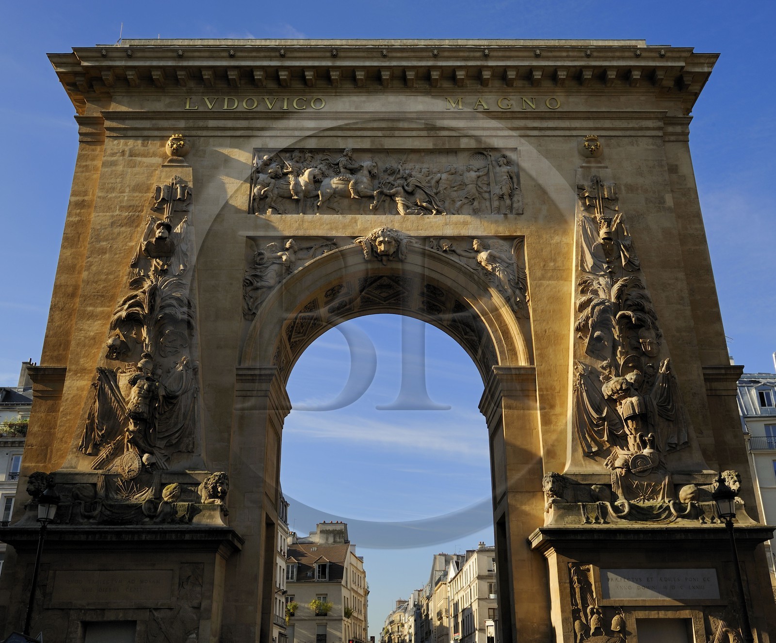 France, Paris (75), la porte Saint-Denis, commanditée par Louis XIV, boulevard Bonne nouvelle