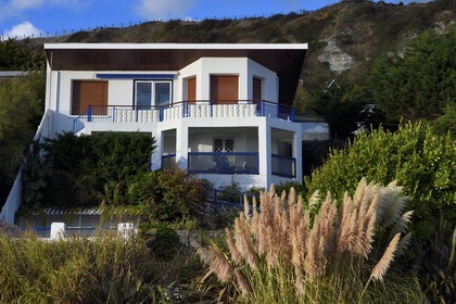 France, Seine Maritime, the town of Sainte Adresse in the neibourhood of Le Havre, villa on avenue du Nice Havrais towards the Cap de la Hève