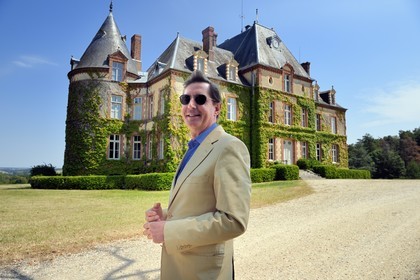 France, Allier (03), ancienne province du Bourbonnais, Besson, chateau du Nouveau- Bostz appartenant au Prince Charles Henri de Lobkowicz descendant des Bourbon-Parme