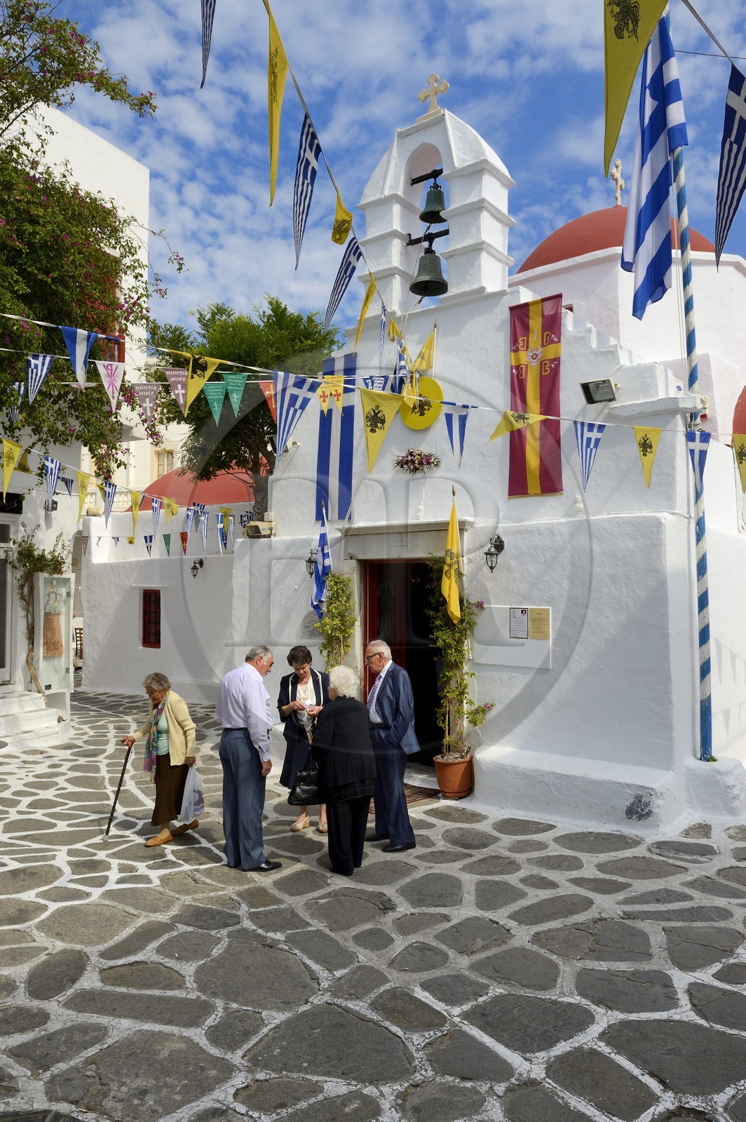 Grèce, Les Cyclades, mer Égée, île de Mykonos, Chora (Mykonos town), église Aghia Kiriaki (Saint Kiriaki)
