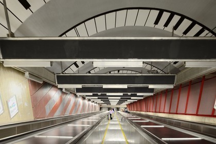 Suède, Stockholm, station de métro (Stockholms tunnelbana), de nombreuses stations exposent des œuvres d'art, station de métro Kungstradgarden