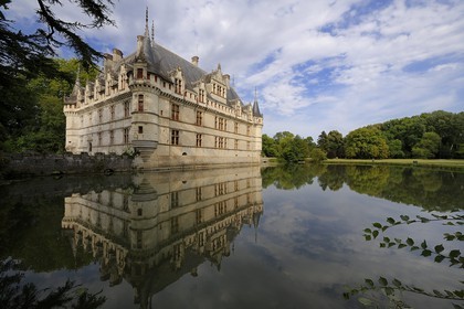 France, Indre et Loire, Loire Valley listed as World Heritage by UNESCO, Chateau d' Azay le Rideau