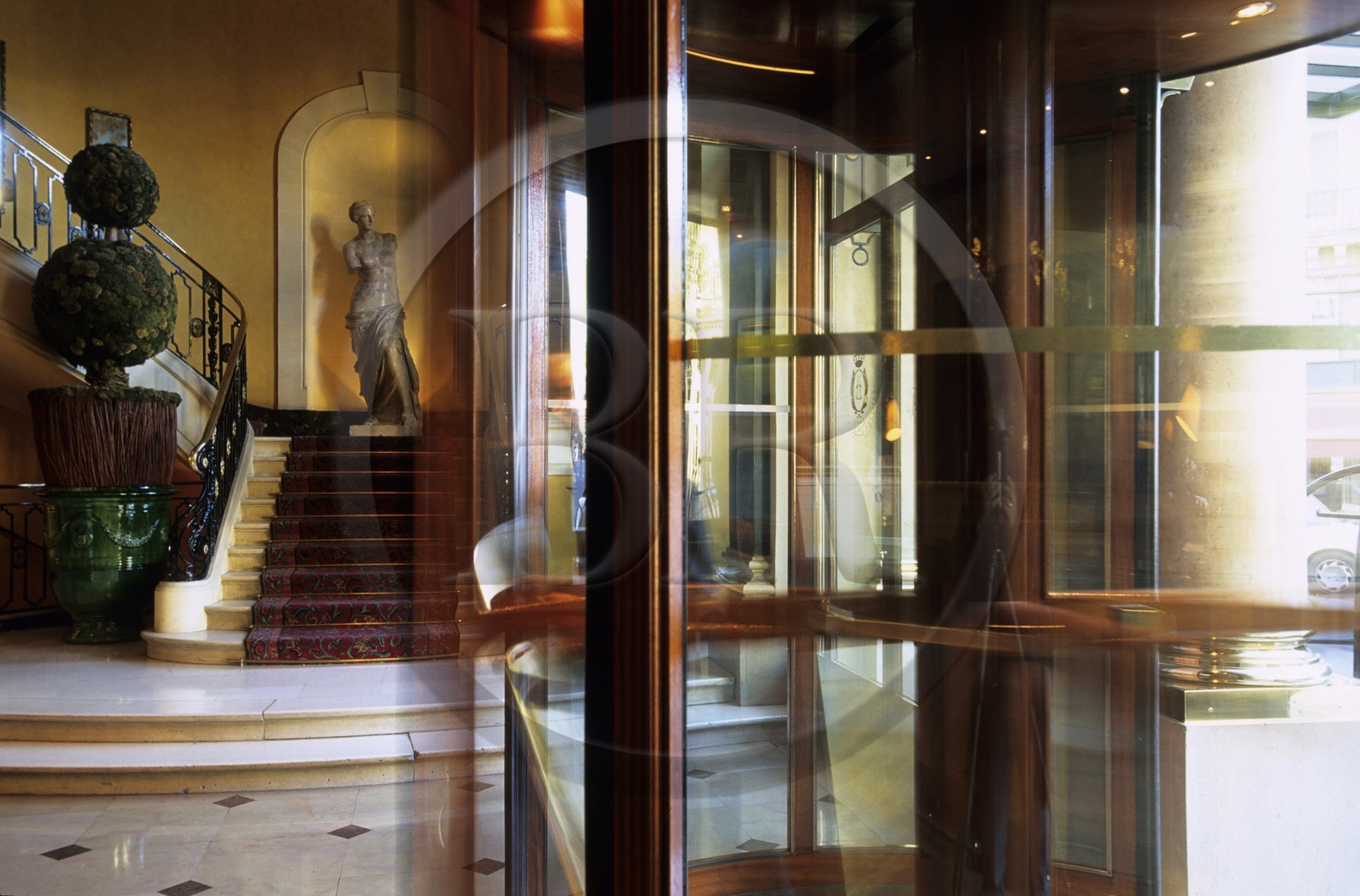 France, Paris, entrance hall of The Louvre Hotel