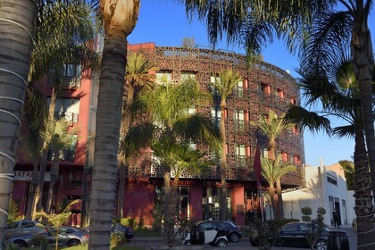 Maroc, Haut-Atlas, Marrakech, ville impériale, quartier Hivernage, immeuble du Pearl Marrakech