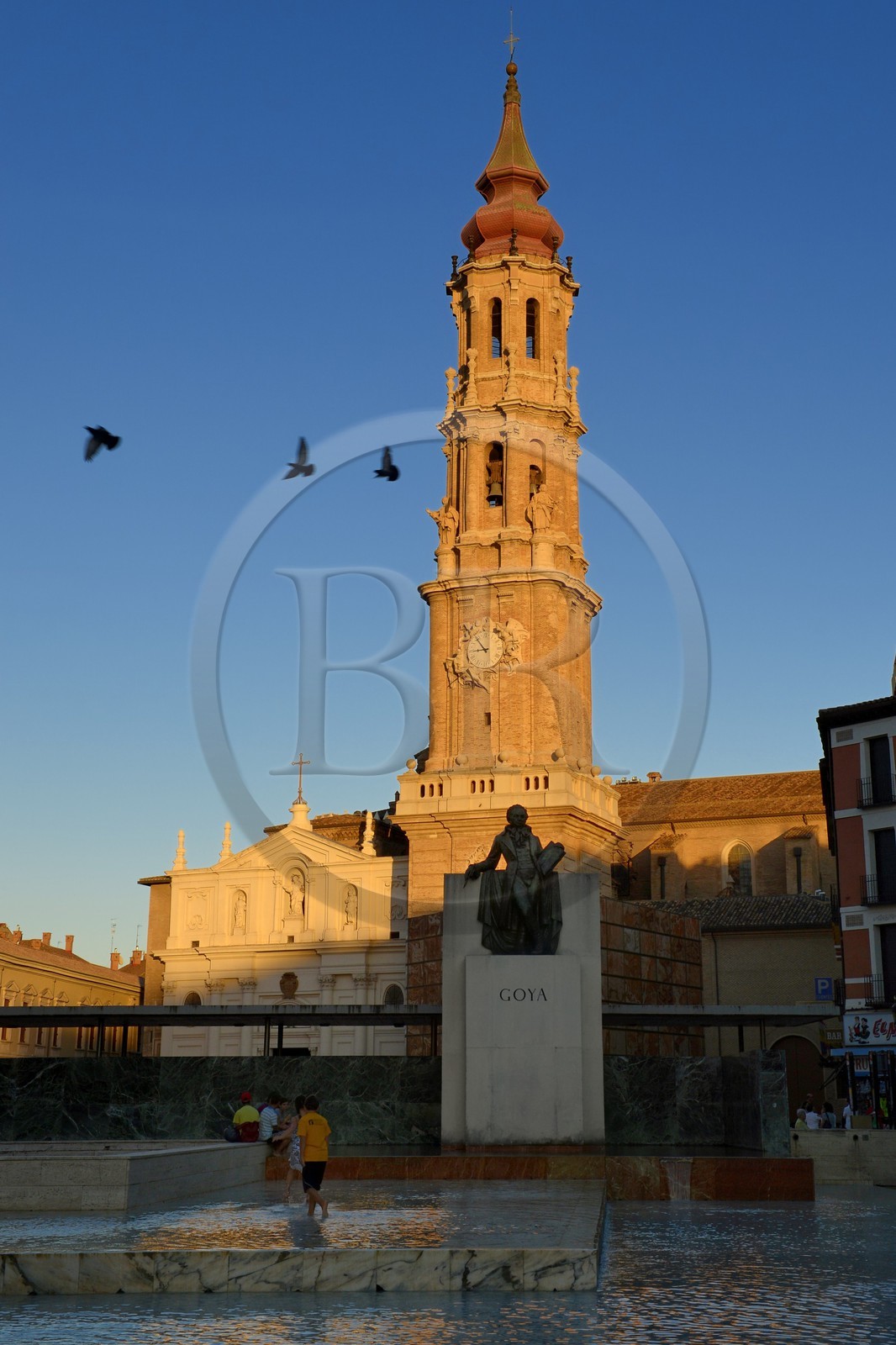 Espagne, Aragon, Saragosse, Plaza del Pilar, la cathédrale San Salvador, La Seo