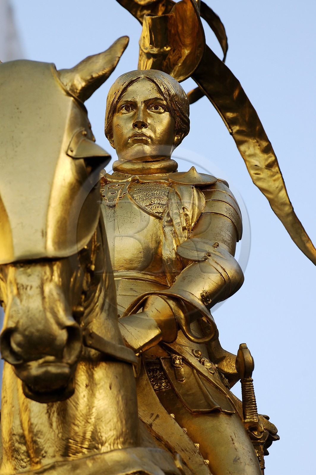 France, Paris (75), la statue de Jeanne d'Arc place des Pyramides (à côté du Jardin des Tuileries)