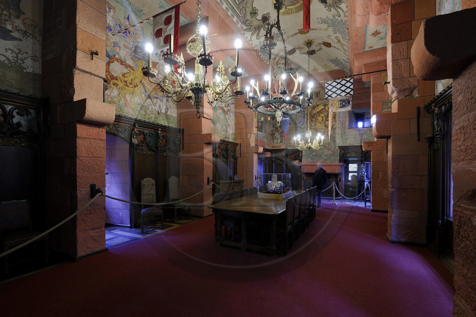 France, Bas Rhin, Orschwiller, Alsace Wine Road, Haut Koenigsbourg Castle, Kaiser room