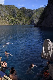 Philippines, Calamian Islands dans le nord de Palawan, Coron Island Natural Biotic Area, Barracuda Lake