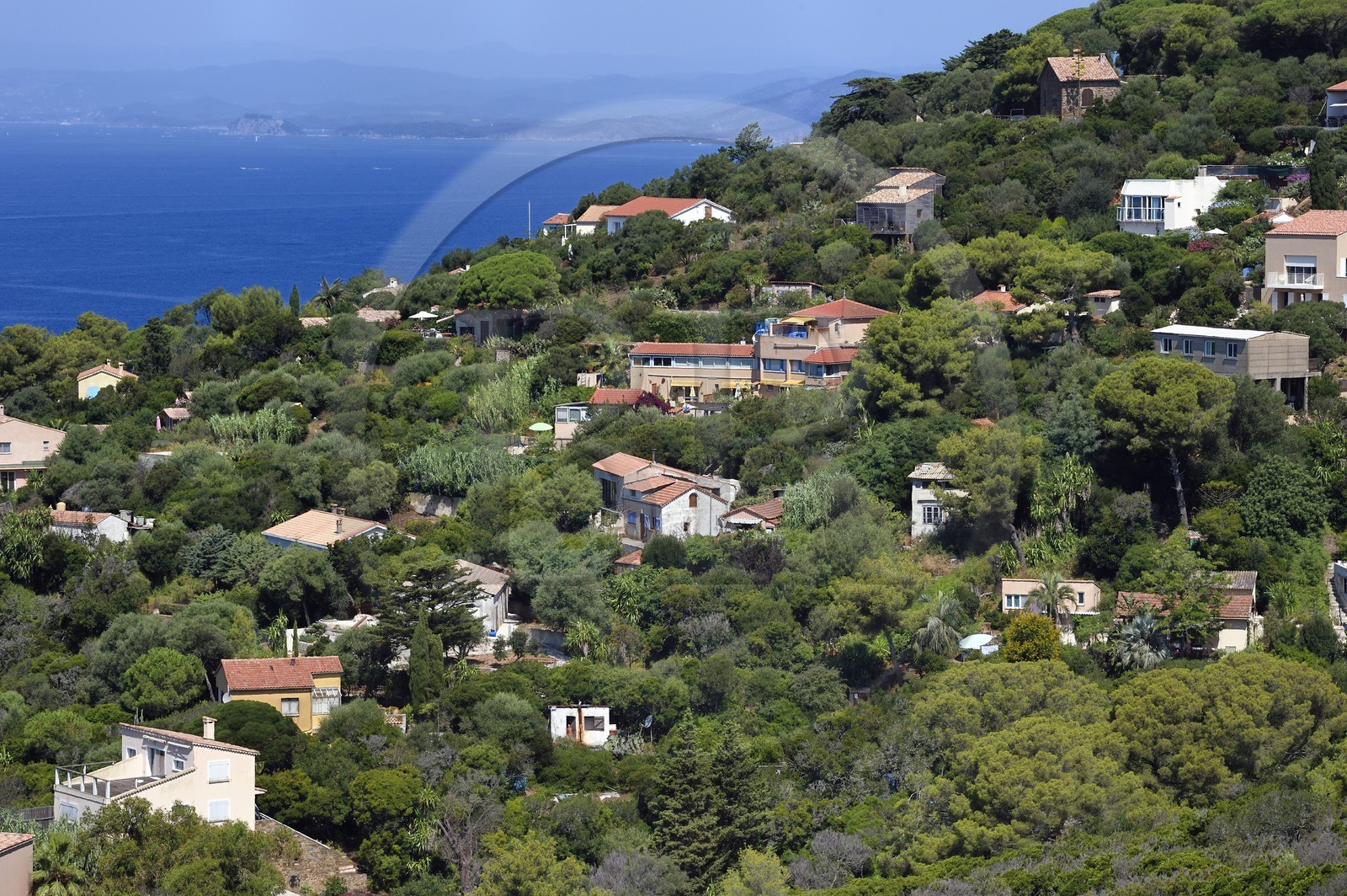 France, Var (83), Iles d'Hyères, Parc national de Port Cros, Ile du Levant, domaine naturiste d'Héliopolis