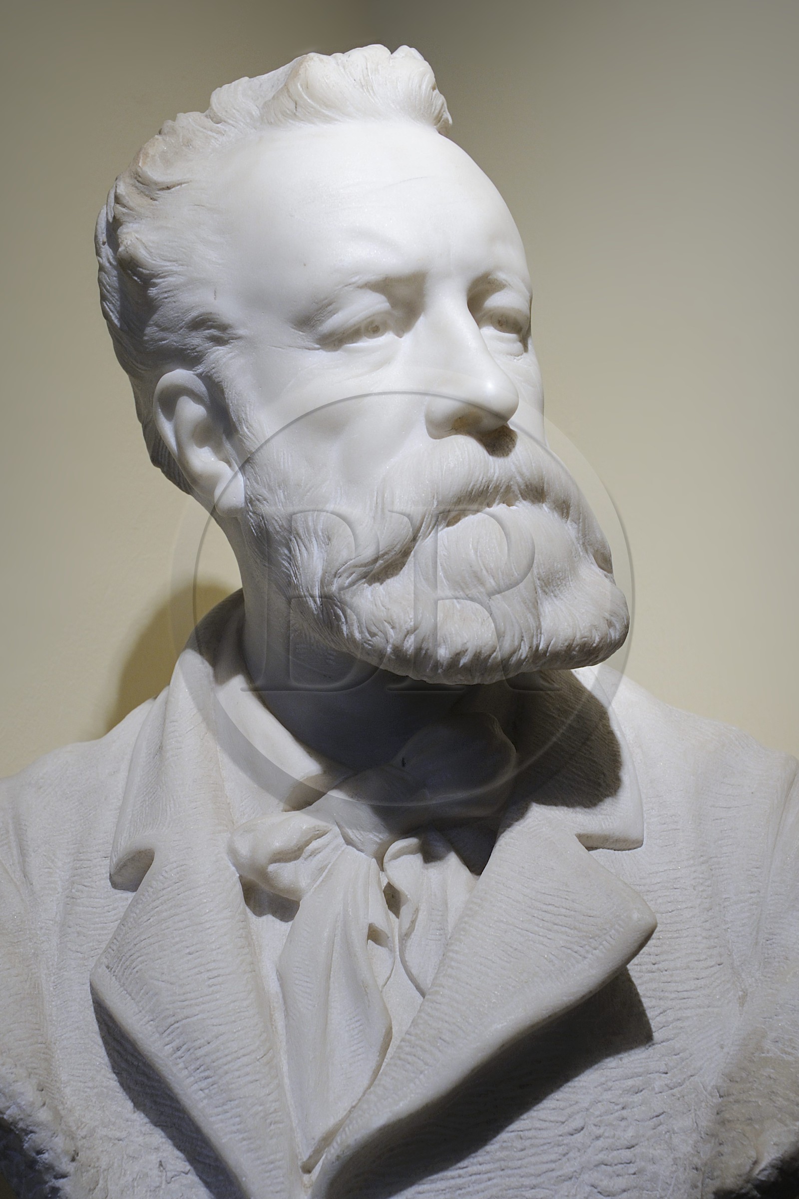 France, Loire-Atlantique (44), Nantes, musée Jules Verne, buste de Jules Verne