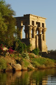 Egypte, Haute-Egypte, Nubie, vallée du Nil, Assouan, île d'Agilka, Philae classé Patrimoine Mondial de l'UNESCO, kiosque de l'empereur romain Trajan