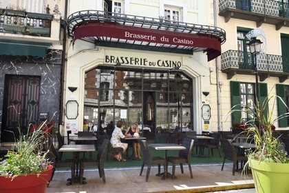 France, Allier (03), Vichy, restaurant Brasserie du Casino et des Artistes au décor Art déco