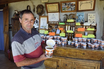 France, Var (83), Parc Naturel Régional du Verdon, village de Trigance, l'apiculteur Michel Bernard présente le Miel des gorges du Verdon