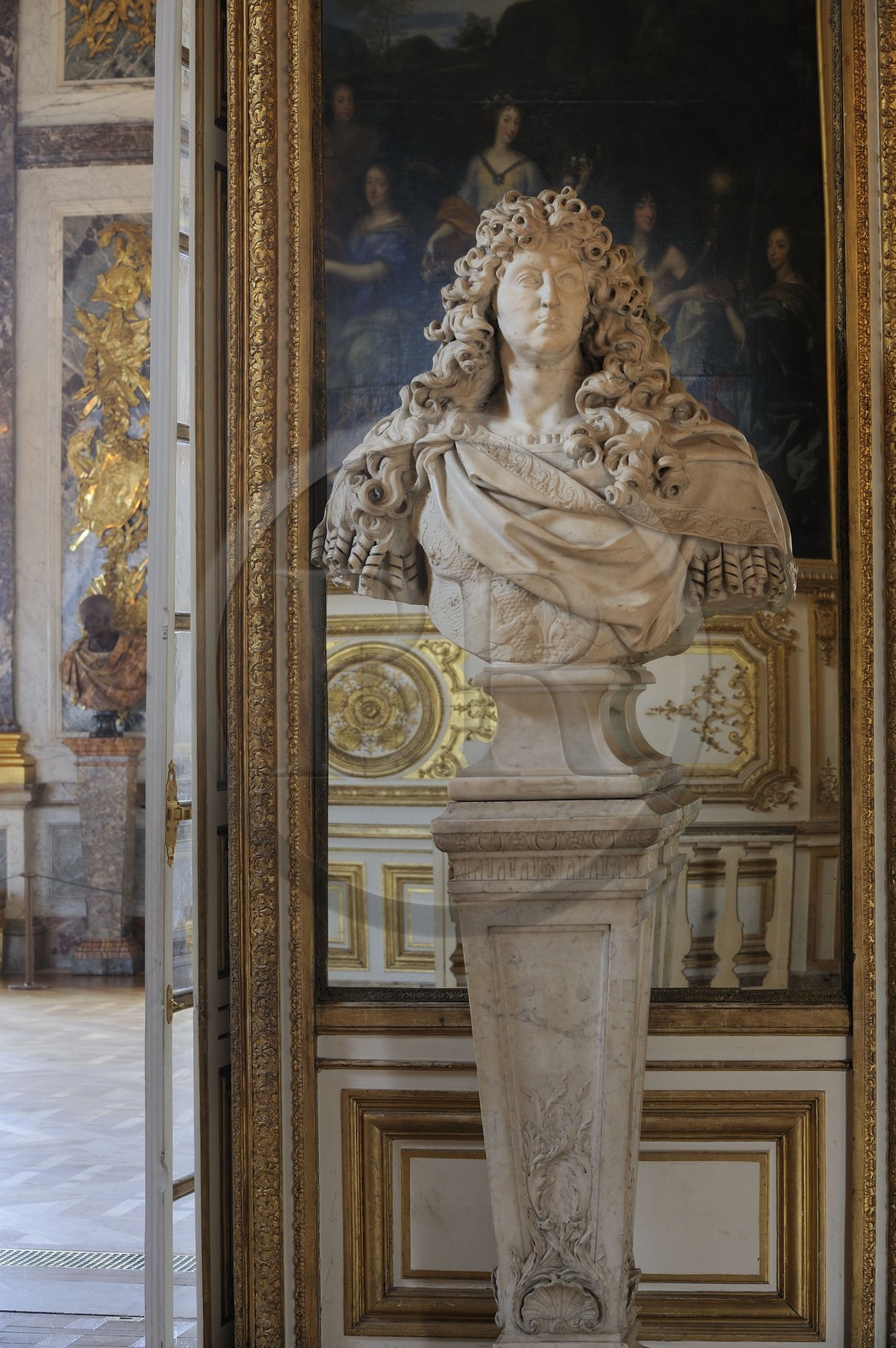 France, Yvelines (78), château de Versailles, classé Patrimoine Mondial de l'UNESCO, appartement du Roi, salon de l'Oeil-de-Boeuf