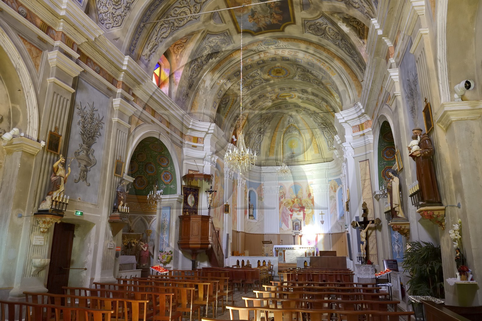 France, Corse-du-Sud (2A), Cargèse, l'église de l'Assomption dite latine édifiée au XIXe siècle