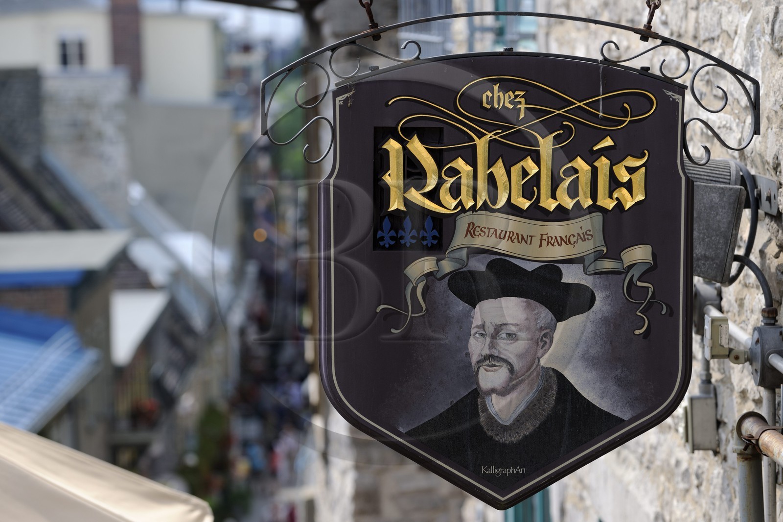 Canada, province de Québec, ville de Québec, Vieux-Québec classé Patrimoine Mondial de l' UNESCO, rue du Petit-Champlain dans la ville basse